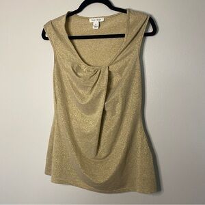 Gold Sleeveless Holiday Top
